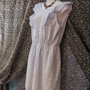 J. Crew Light Blue Ruffle Sleeve Mini Dress